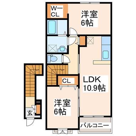 松橋駅 徒歩28分 2階の物件間取画像